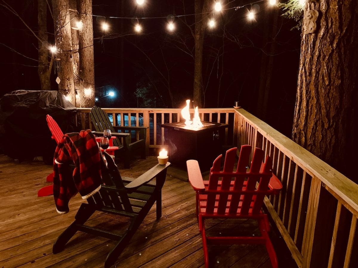Fire Table * Adirondack Chairs * Private Setting = Perfection!